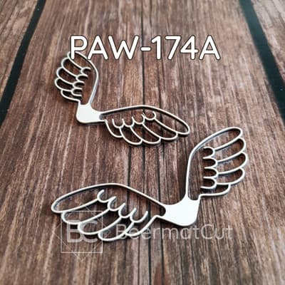 Skrzydła anioła laserowane z drewna do makramy i dekoracji rękodzielniczych.