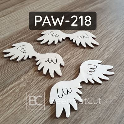 Skrzydła anioła wycinane laserowo ze sklejki, do makramy i rękodzieła.