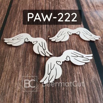 Skrzydła anioła ze sklejki wycinane laserowo do makramy i dekoracji rękodzielniczych.