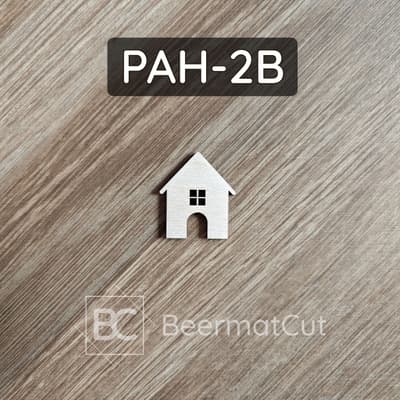 Dom z laserowo wycinanej sklejki, baza do rękodzieła i dekoracji architektonicznych.