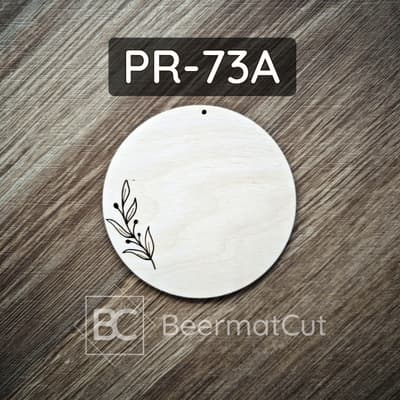 Baza do makramy ze sklejki wycinana laserowo, okrągła z motywem gałązki do rękodzieła.