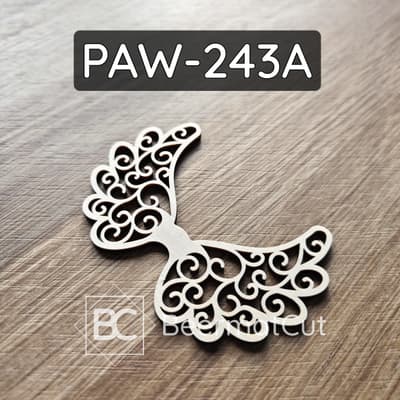 Skrzydła anioła wycinane laserowo ze sklejki do makramy i rękodzieła.