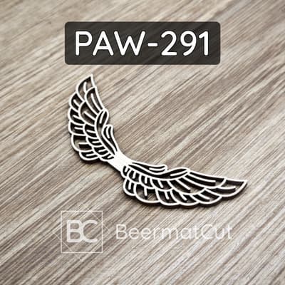 Skrzydła anioła wycinane laserowo ze sklejki do makramy.