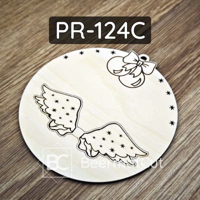 Baza do makramy wycinana laserowo ze sklejki z motywem skrzydeł do rękodzieła.