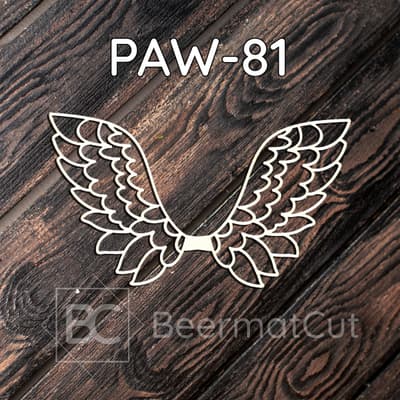 Skrzydła anioła, wycinane laserowo ze sklejki, do makramy i rękodzieła.