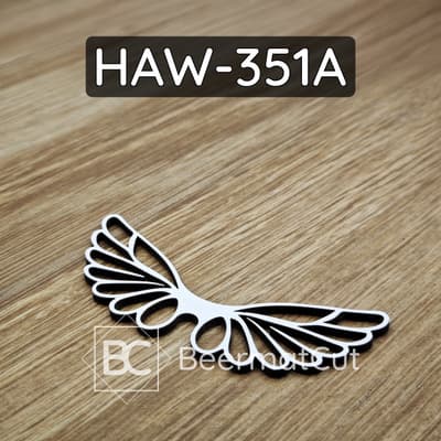 Skrzydła anioła wycinane laserowo z HDF do makramy i dekoracji.