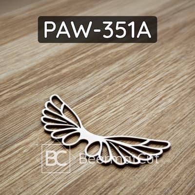 Skrzydła anioła wycinane laserowo ze sklejki do makramy i rękodzieła.