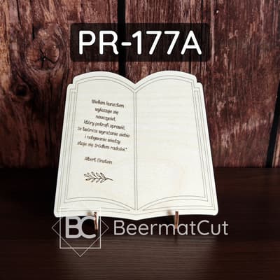 Baza do makramy ze sklejki, laserowana, kształt książki z cytatem, do dekoracji i rękodzieła.