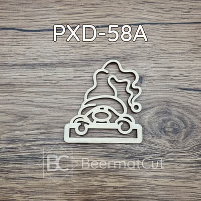 Baza świąteczna do makramy, laserowana sklejka z motywem trolla.