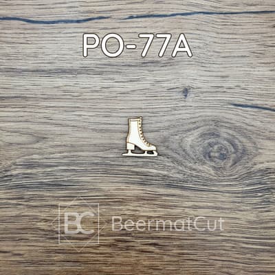 Ozdoba świąteczna, łyżwa ze sklejki cięta laserowo, do rękodzieła.