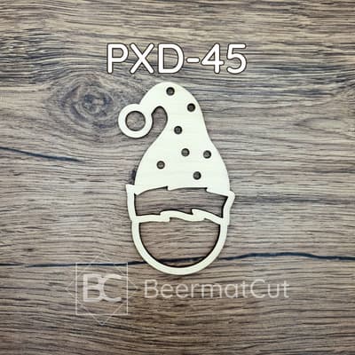 Baza pod makramę, laserowana sklejka, czapka elfa na Boże Narodzenie.