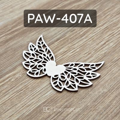 Skrzydła anioła wycinane laserowo ze sklejki, do makramy i dekoracji.