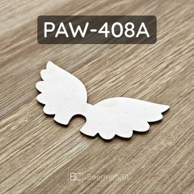 Skrzydła anioła wycinane laserowo ze sklejki do makramy i dekoracji.