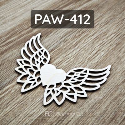Skrzydła anioła wycinane laserowo ze sklejki, do makramy i dekoracji rękodzielniczych.